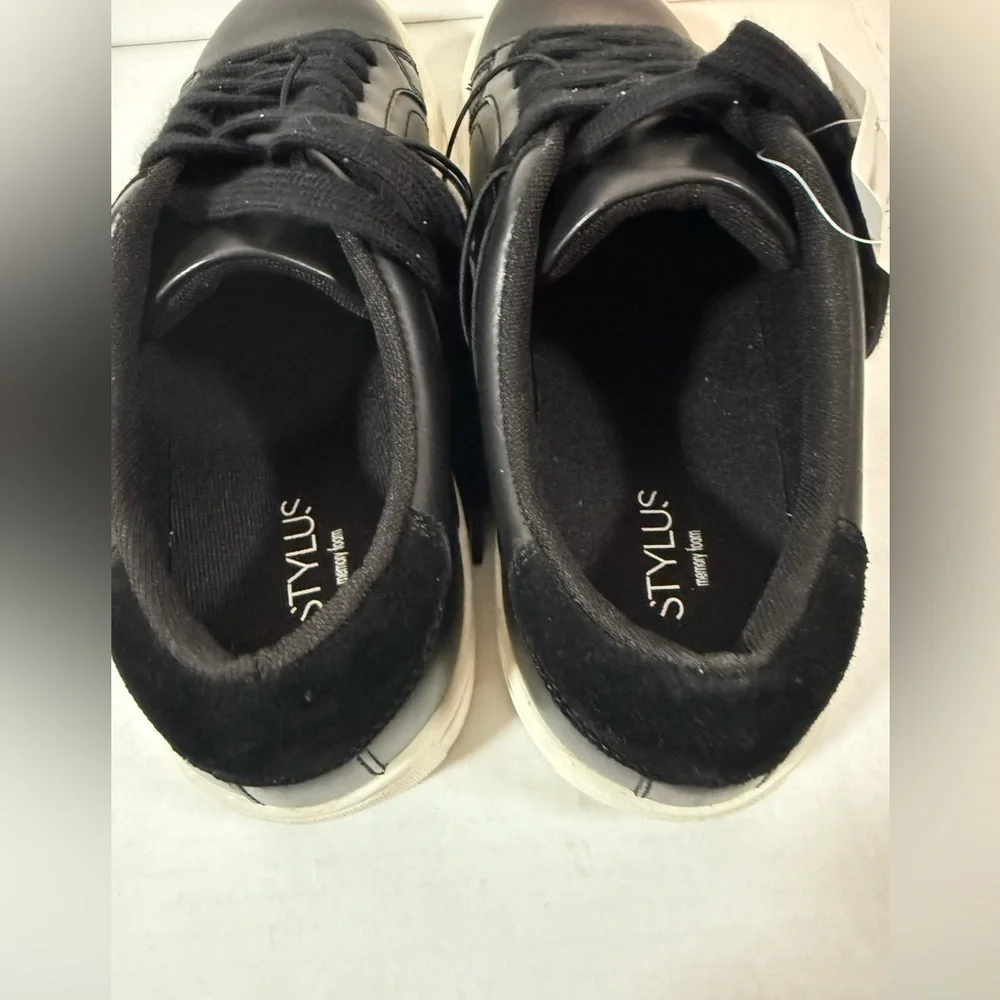 Stylus Men's Saunter Suede Trim Sneakers Black Size 8